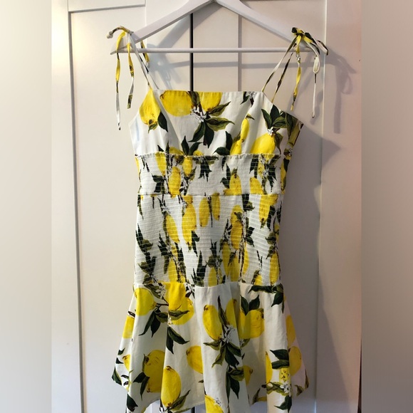 English Factory Drops of Sunshine Lemon Print Dress - Picture 2 of 12